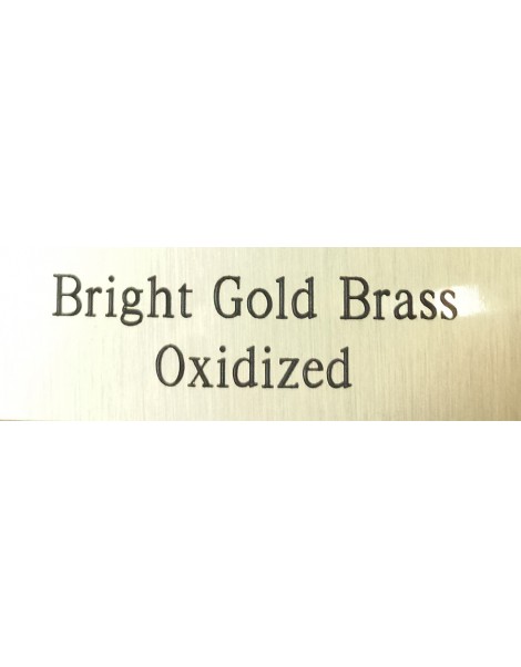 Bright Gold Brass Plate - Diamond Engraved, Oxidized