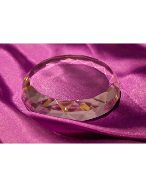 Engraved Gem-cut Crystal Paperweight