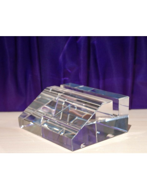 Engraved Crystal Business Card Holder