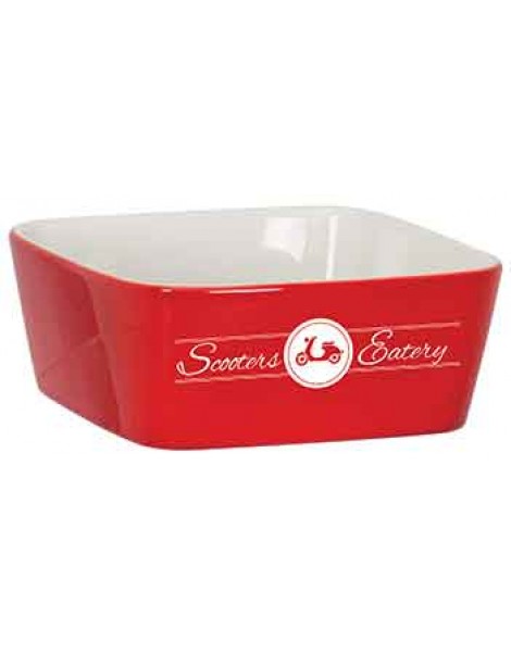 7X7 Red Laser Engraved Dog/Cat Bowl
