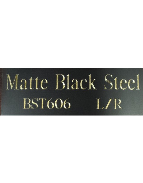 Matte Black Brass Plated Steel Plate - Diamond Engraved