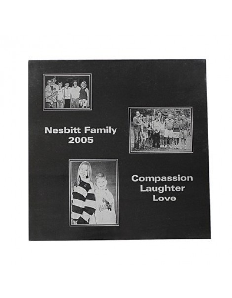 Laser Engraved Granite Photo Tile - Square 6"