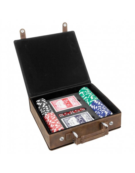 Leatherette 100 Chip Poker Set
