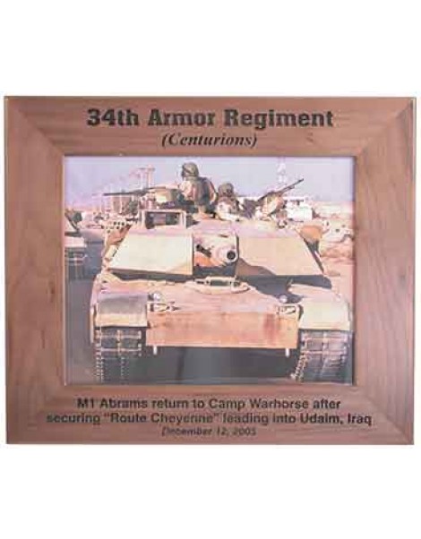 Laser Engraved Walnut Picture Frame