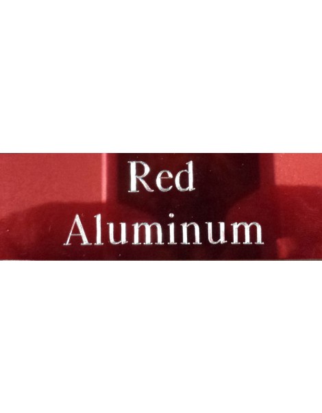 Red Aluminum Plate - Diamond Engraved