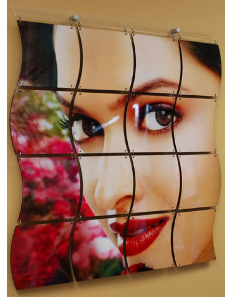 Single-Sided Sway Mural Kit with 16 6X6" Wavy Sway Tiles 