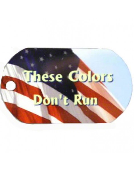Dog Tag, White Aluminum, Full-Color Imaging