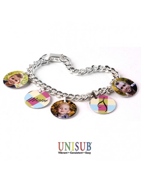 Charm Bracelet w/ 5 Photo Charms