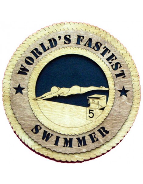 Laser Cut, Personalized Female Swimmer Gift