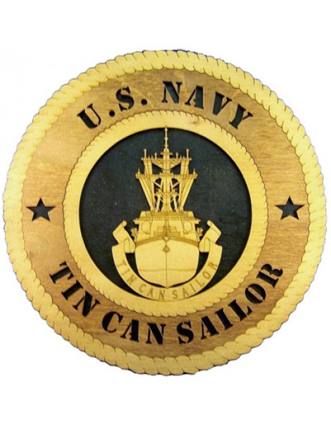 Laser Cut, Personalized Navy Tin Can Sailor Gift