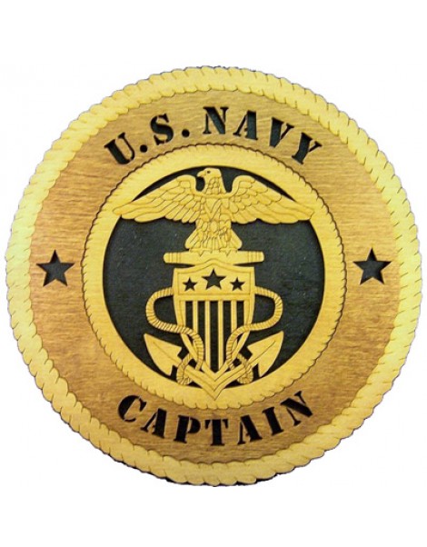 Laser Cut, Personalized Navy Captain Gift