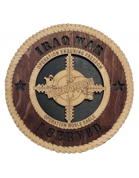 Laser Cut, Personalized IRAQ Enduring Freedom Gift