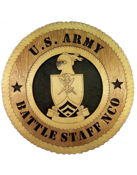 Laser Cut, Personalized NCO Battle Staff Gift