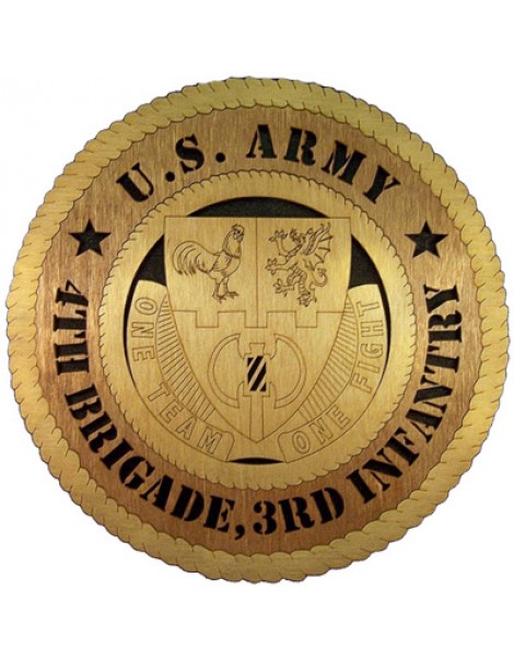 Laser Cut, Personalized 4th Brigade, 3rd Infantry Gift