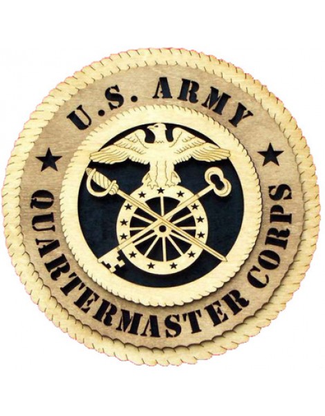Laser Cut, Personalized Army Quartermaster Gift