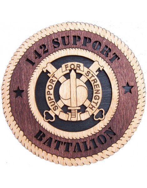 Laser Cut, Personalized 142 Support Battalion Gift