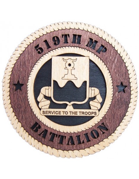 Laser Cut, Personalized 519th Military Police Battalion Gift