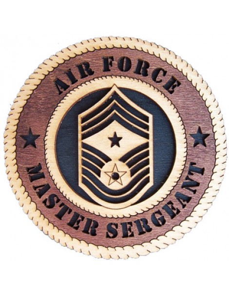 Laser Cut, Personalized Air Force E-9 Master Sergeant Gift