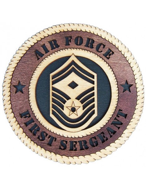 Laser Cut, Personalized Air Force E-8 First Sergeant Gift