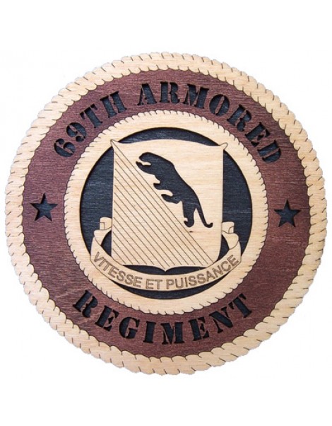 Laser Cut, Personalized 69th Armored Regiment Gift