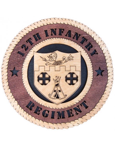 Laser Cut, Personalized 12th Infantry Regiment Gift
