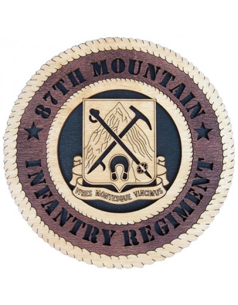 Laser Cut, Personalized 87th Mountain Infantry Regiment Gift