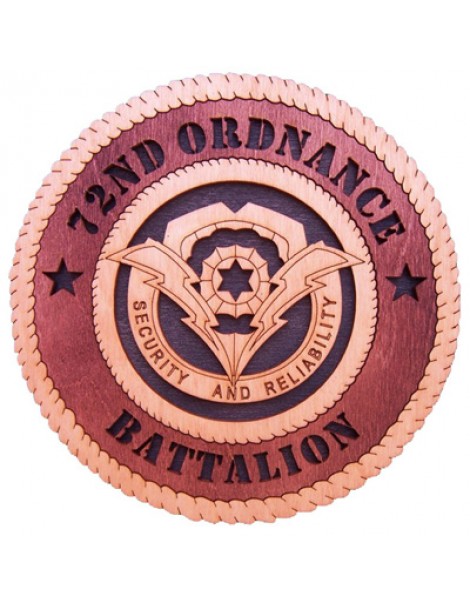 Laser Cut, Personalized 72nd Ordnance Battalion Gift