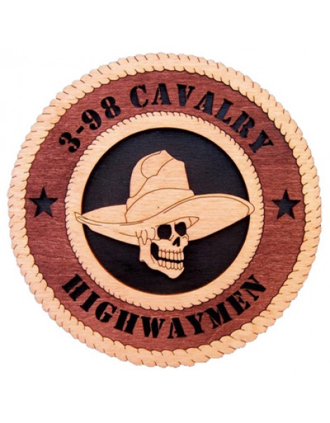 Laser Cut, Personalized 3-98th Cavalry Highwaymen Gift