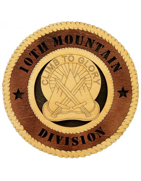 Laser Cut, Personalized 10th Mountain Division Gift