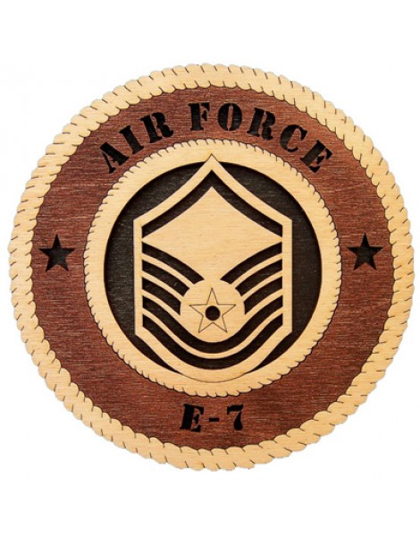 Laser Cut, Personalized Air Force E-7 Gift