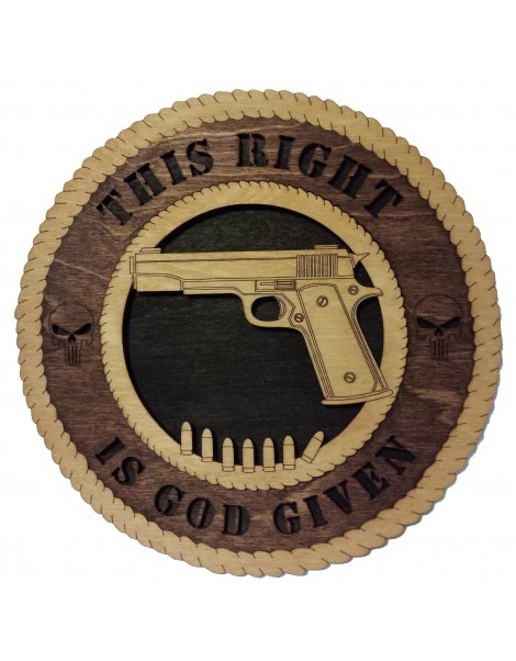 Laser Cut, Personalized 1911 and Bullets Design