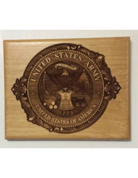 3D Relief Engraved US Army Plaque