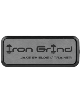 Gray Leatherette Rectangle Badge & Frame