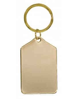Gold Tablet Brass Keychain