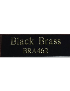 Black Brass Plate - Diamond Engraved