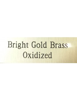 Bright Gold Brass Plate - Diamond Engraved, Oxidized