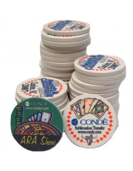 Full Color Poker Chips with White Edge
