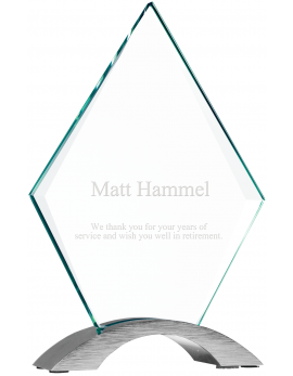 7 1/4" Diamond Cosmic Glass with Silver Base