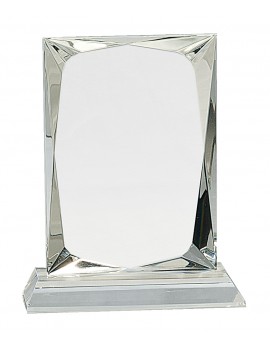 8" Crystal Rectangle on Clear Base