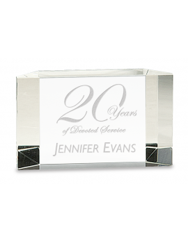 5" x 3" Clear Crystal Facet Block