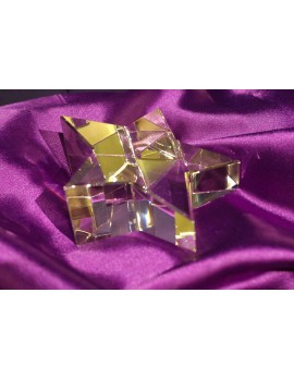 Engraved Beveled Star Crystal Paperweight