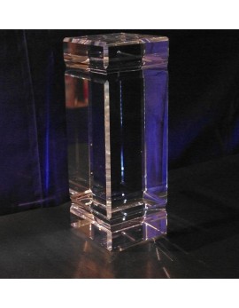 Large 3D Photo Crystal Channelled Tower