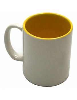 Photo Mug 11oz White with Yellow Interior