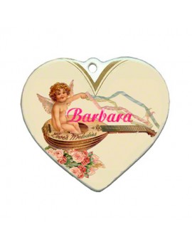 2-Sided Porcelain Heart 3X2.5"