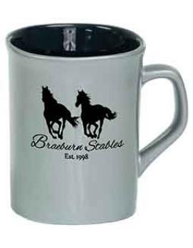 Silver Laser Engraved Mug - Lasers Black