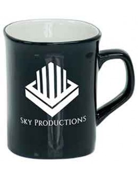 Black Laser Engraved Mug - Lasers White