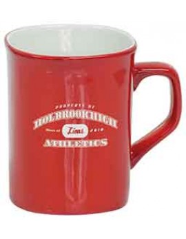 Red Laser Engraved Mug - Lasers White