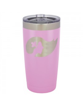 20 oz. Light Purple Vacuum-Insulated Tumbler with Silver Ring Top