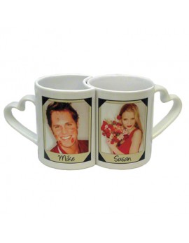 Mug set with Heart Handles 11oz White