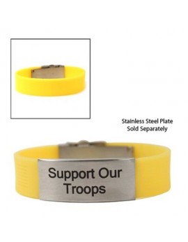Clickit Band Yellow with Stainless Steel Plate